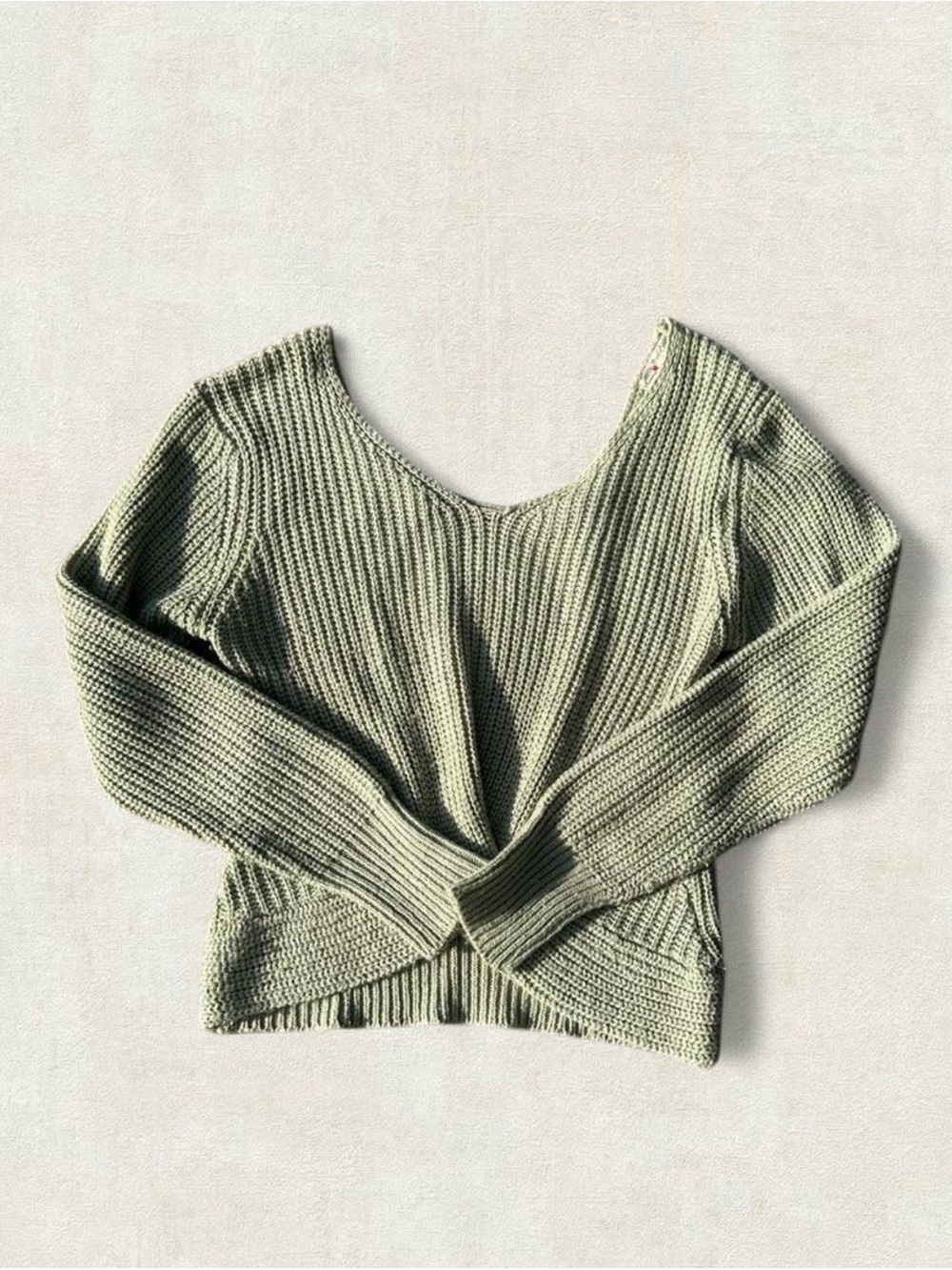 Sage green knit sweater